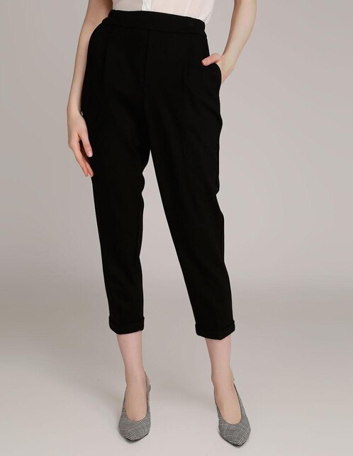 Pantalón capri de Mango-Negro - GLAMI.es