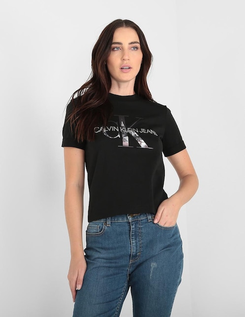 Playera Calvin Klein Jeans cuello redondo para mujer