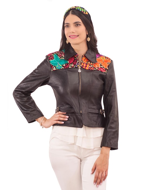 Chamarra de piel para mujer 1