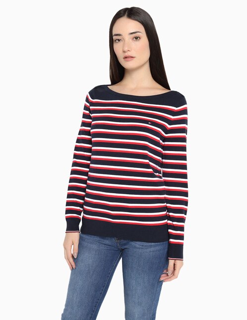 Suéter Tommy Hilfiger para mujer cuello redondo a rayas en Liverpool