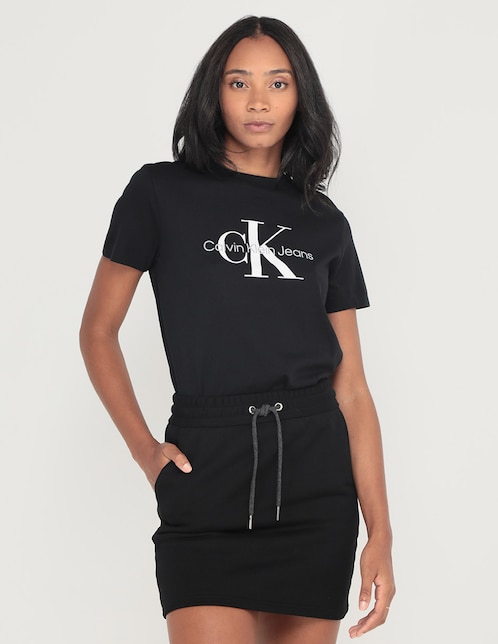 Playera manga corta Calvin Klein Jeans cuello redondo para mujer