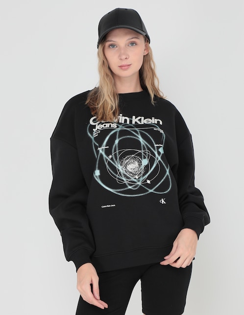 Sudadera calvin discount klein negra mujer