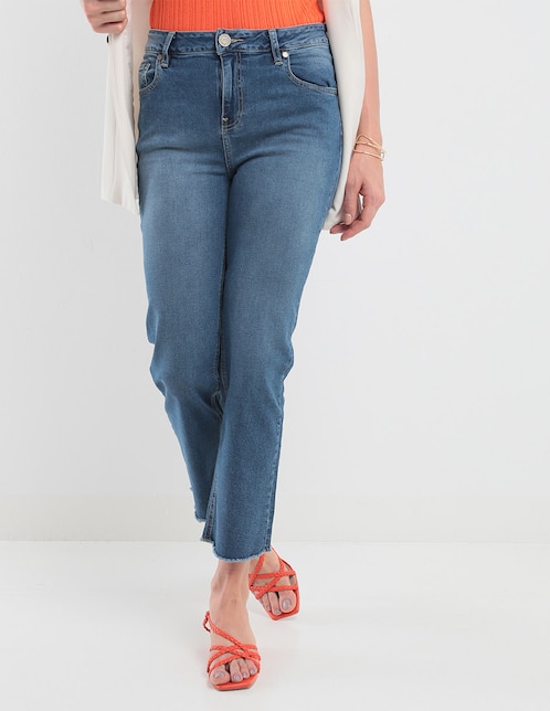 Jeans straight para mujer 1