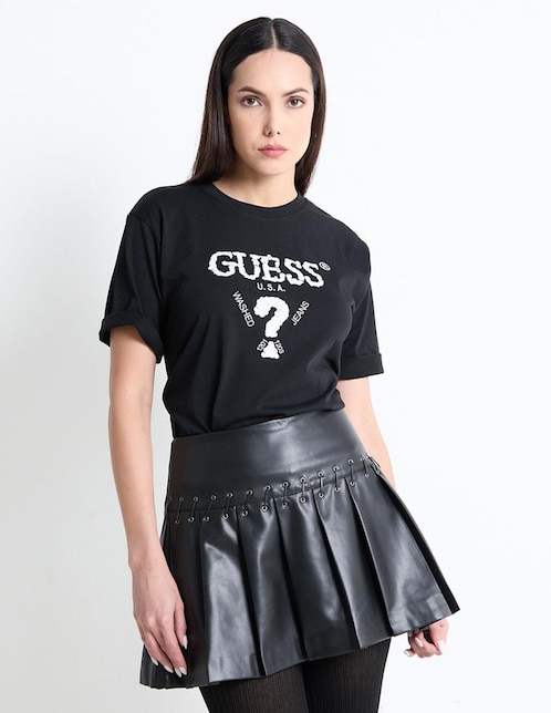 Falda mini GUESS a la cintura