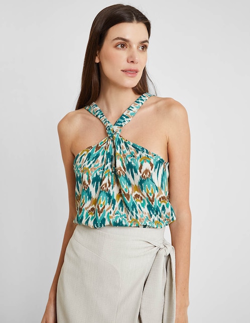 Blusa Trucco sin manga para mujer