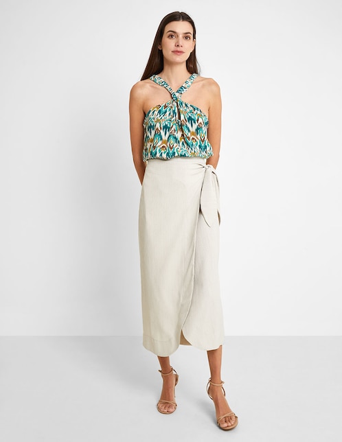 Falda crop a la cintura 1