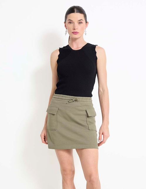 Falda mini Hugo Blue a la cintura