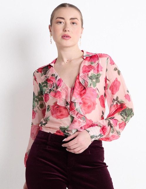 GUESS Blusa GUESS manga larga para mujer