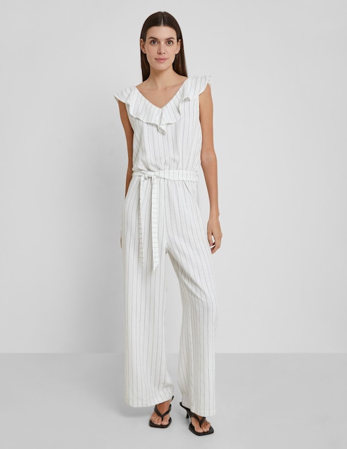 Jumpsuit estampado a rayas para mujer