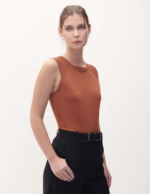 Top cuello redondo tirante ancho 1