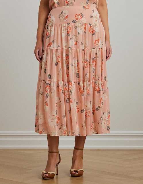 Falda midi Lauren Plus a la cintura