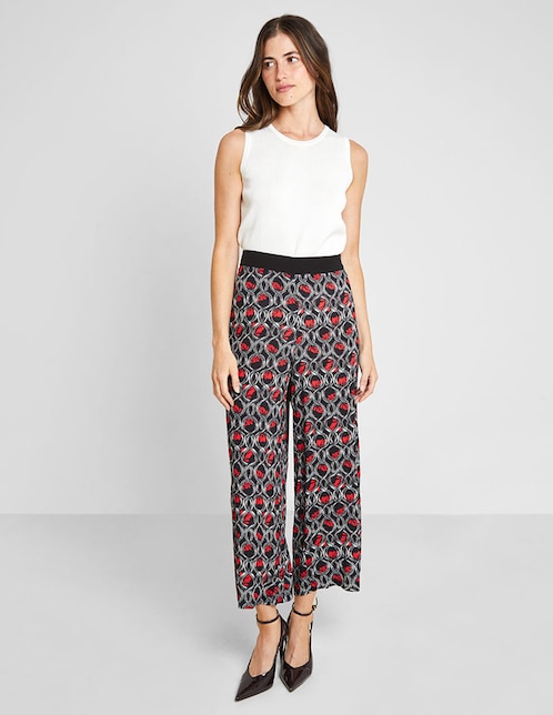 Pantalón coulotte amplio para mujer 1