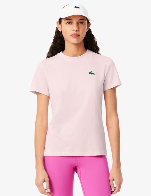 Playera manga corta Lacoste cuello redondo para mujer