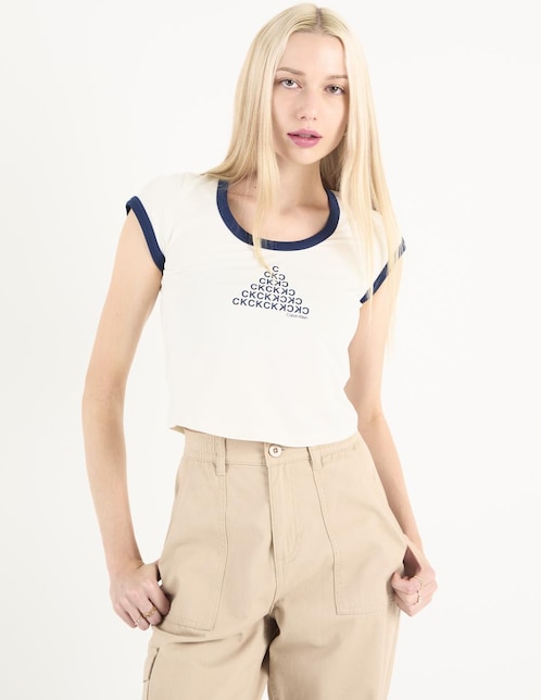 Top Cakvin Klein Jeans cuello redondo 1