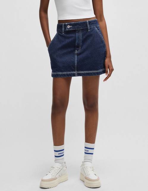 Falda mini Hugo Blue a la cintura