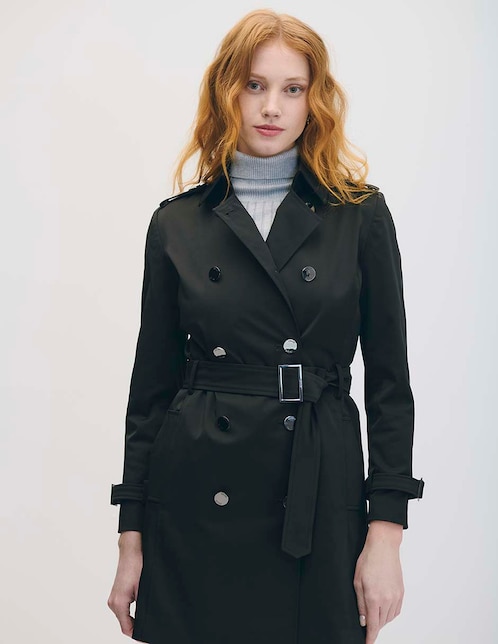 Gabardina con bolsillos para mujer 1