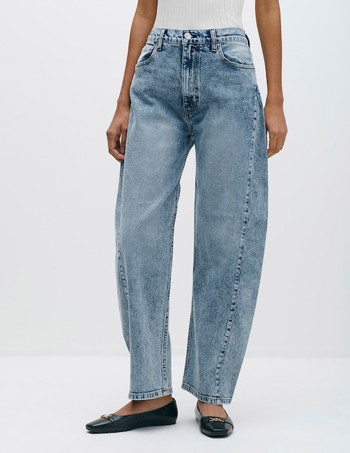Jeans barrel para mujer 1