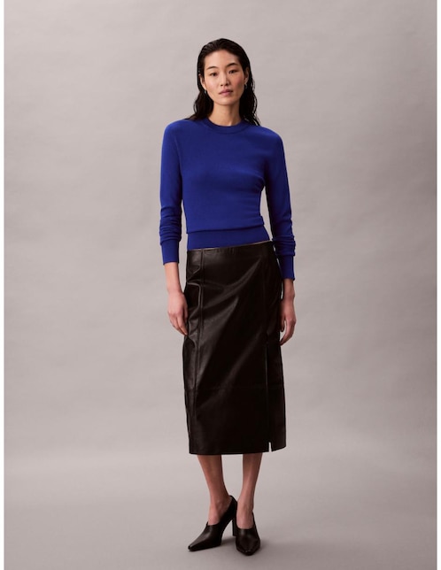 Suéter calvin klein cuello redondo para mujer