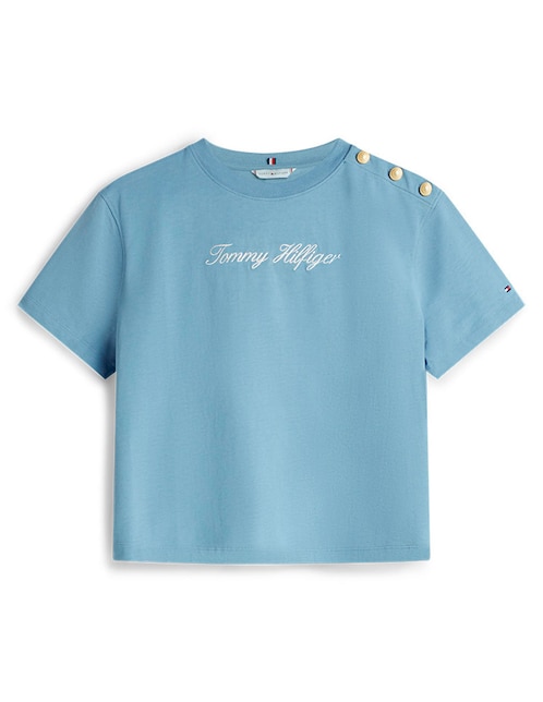 Playera manga corta cuello redondo para mujer 1