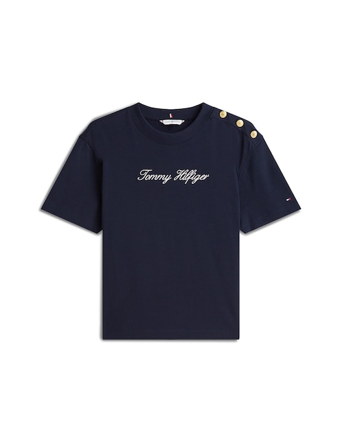 Playera manga corta cuello redondo para mujer 1