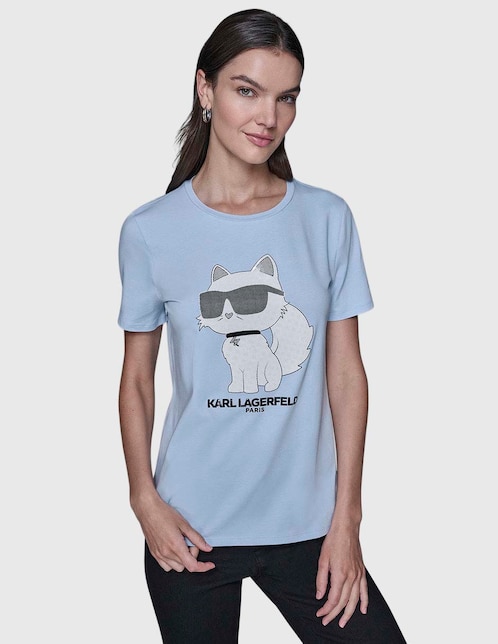 Playera manga corta cuello redondo para mujer 1