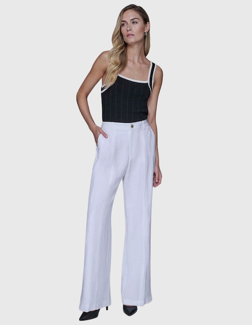 Pantalón chino amplio para mujer 1