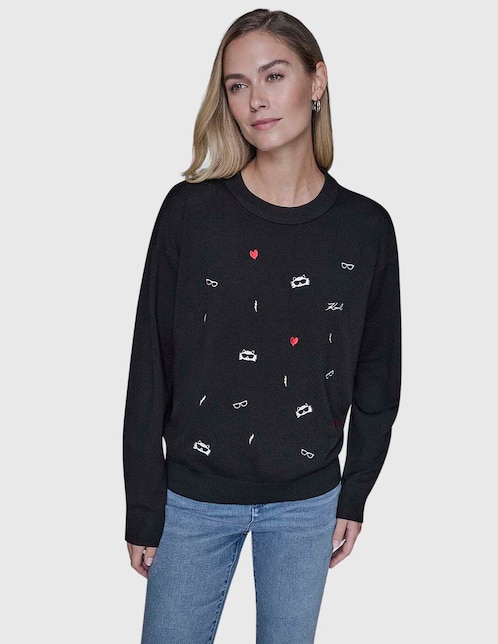 Suéter cuello redondo para mujer 1