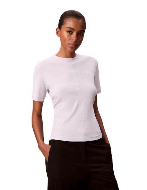 Playera manga corta cuello redondo para mujer 1