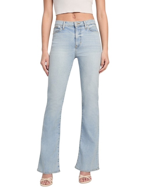 Jeans campana corte cintura para mujer 1
