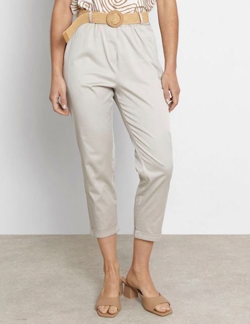Pantalón capri relajado para mujer 1