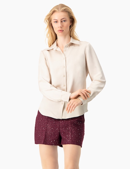 Blusa camisera Ivonne manga larga para mujer