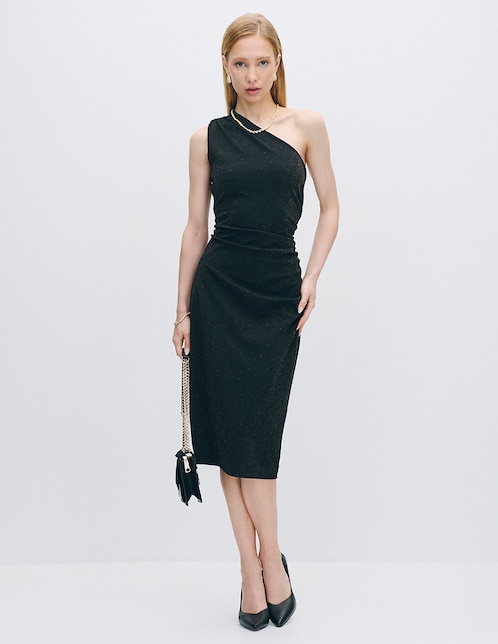 Vestido midi de fiesta escote medio 1
