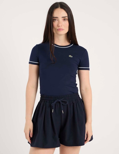Playera manga corta cuello redondo para mujer 1
