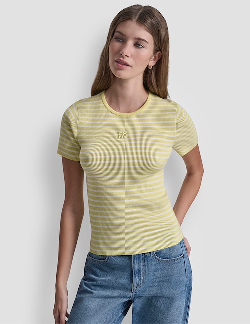 Playera manga corta cuello redondo para mujer 1