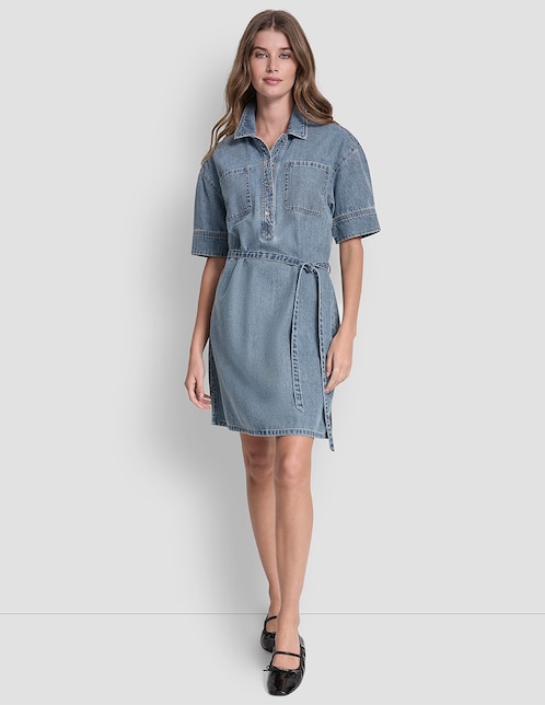 Vestido a la rodilla casual para mujer 1