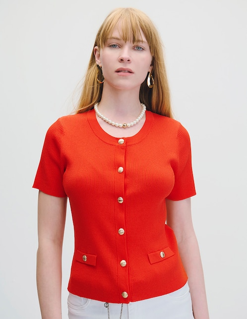 Blusa marsella manga corta para mujer