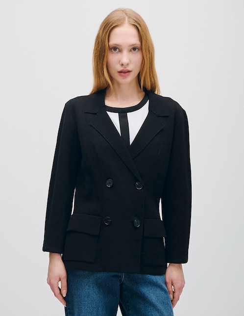 Suéter cuello solapa para mujer 1