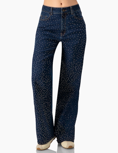 Jeans coulotte slim para mujer