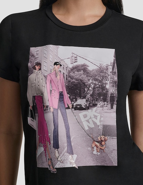 Playera manga corta cuello redondo para mujer 1