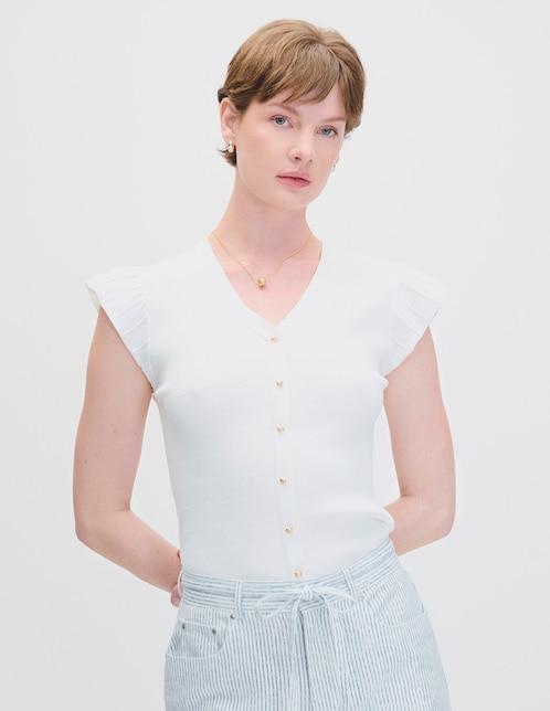 Blusa manga corta para mujer