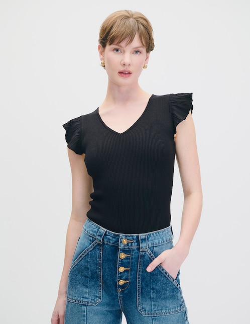 Blusa manga corta para mujer 1