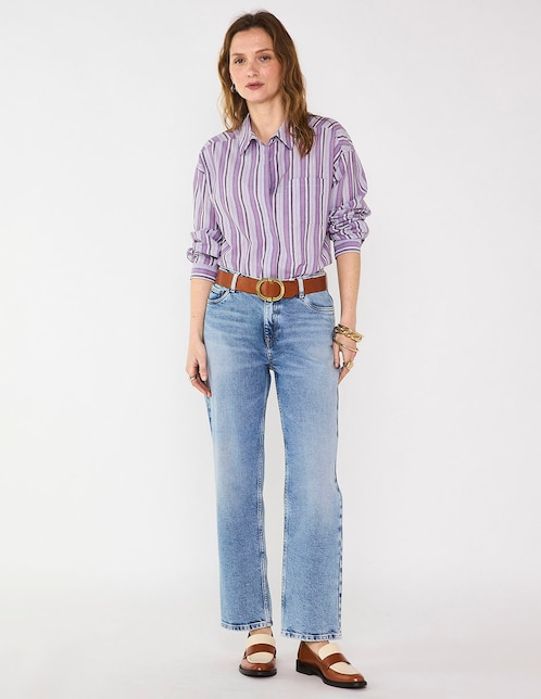 Blusa camisera manga larga para mujer 1