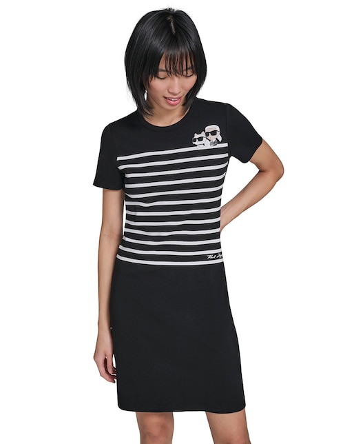 Vestido corto casual Karl Lagerfeld Paris para mujer
