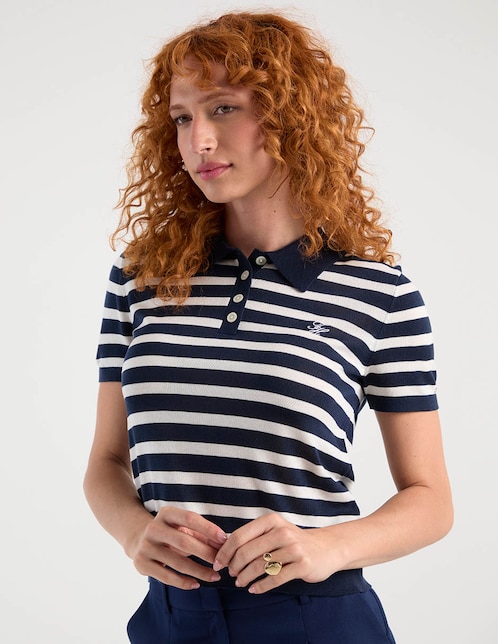 Suéter Tommy Hilfiger cuello polo para mujer