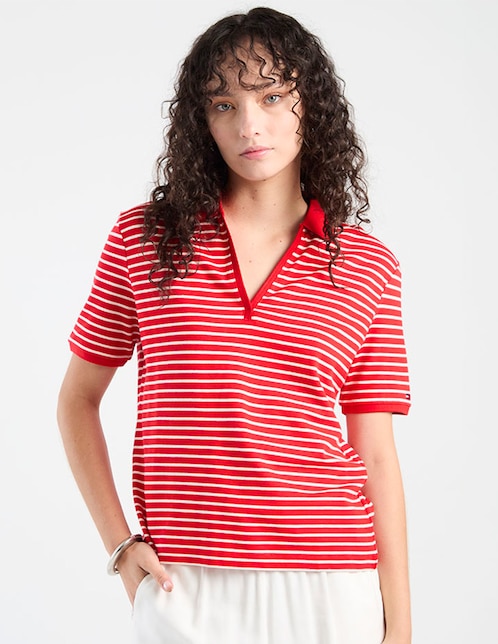 Playera tipo polo para mujer 1