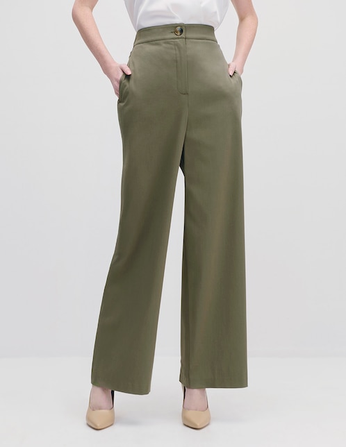Pantalón relaxed wide leg para mujer 1