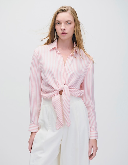 Blusa camisera Riva manga larga para mujer 1