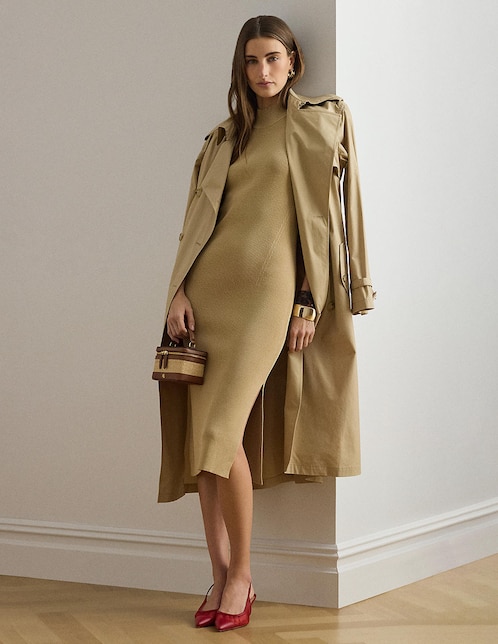 Vestido midi casual Lauren Ralph Lauren para mujer