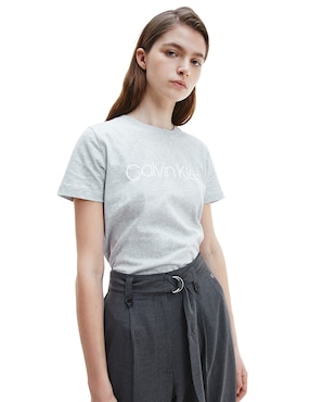 Playera manga corta Calvin Klein cuello redondo para mujer