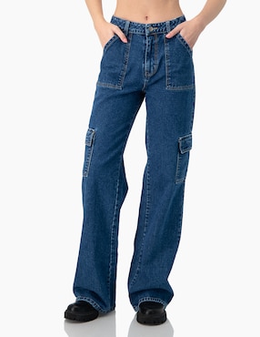 Jeans mom Hollister corte cintura alta para mujer